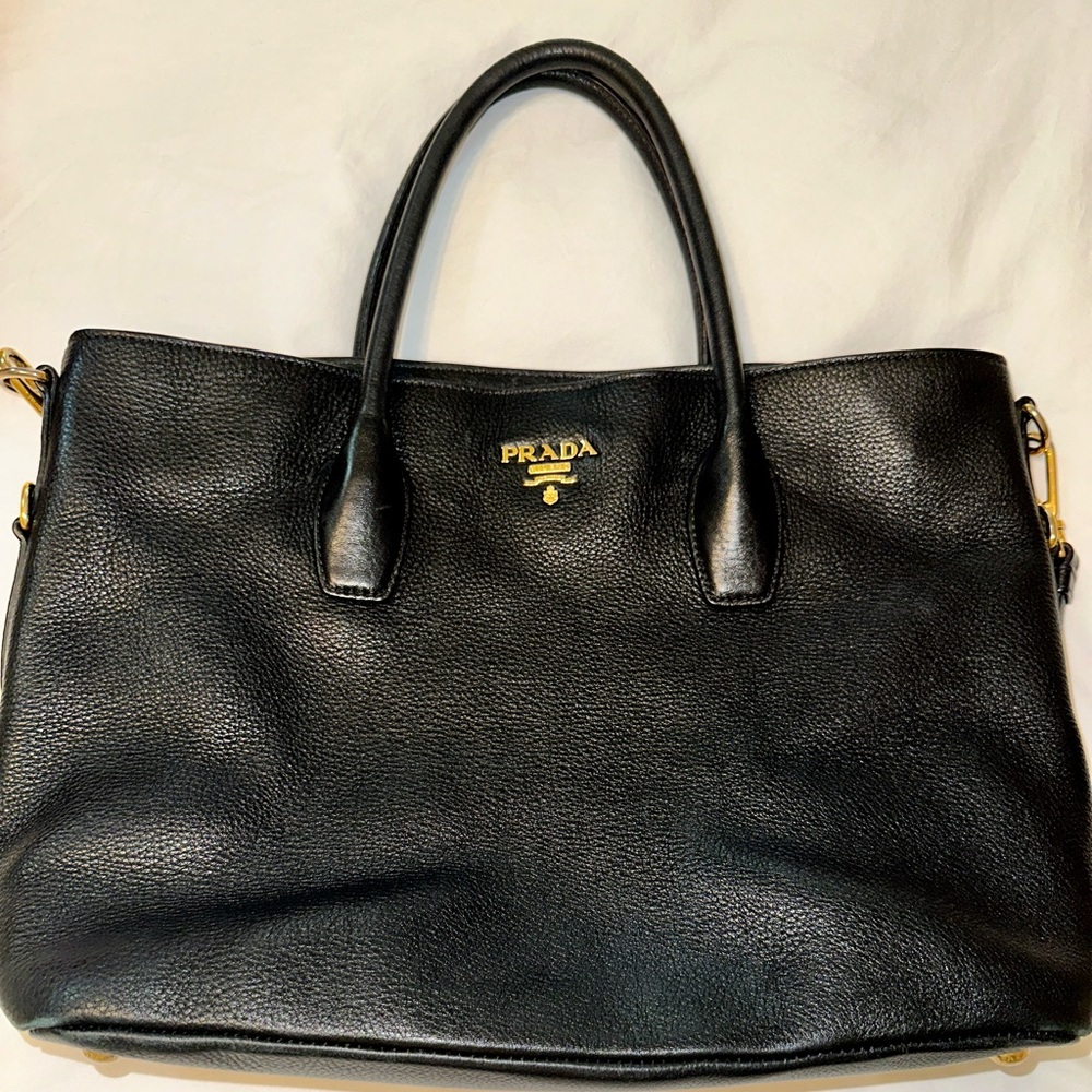 Prada Vitello Daino two way shopping tote